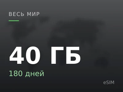 40 ГБ · 180 дней