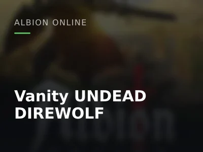 Vanity UNDEAD DIREWOLF
