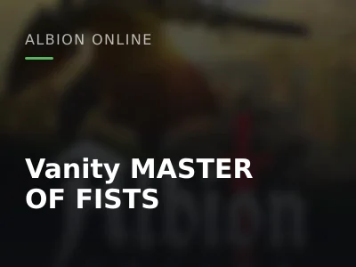 Vanity MASTER OF FISTS