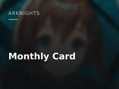 Monthly Card