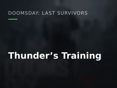 Thunder’s Training