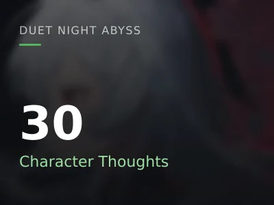 30 Character Thoughts