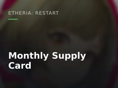 Monthly Supply Card