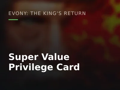 Super Value Privilege Card