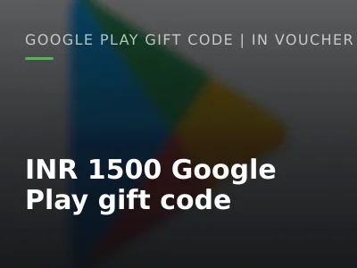 INR 1500 Google Play gift code