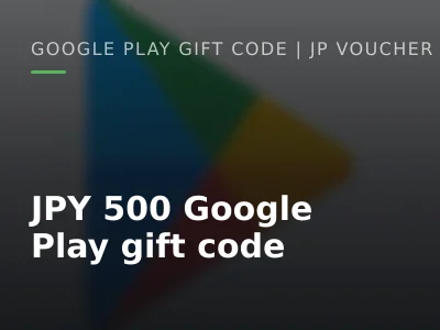 JPY 500 Google Play gift code