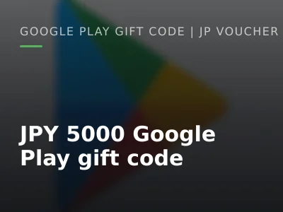 JPY 5000 Google Play gift code