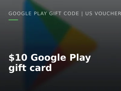 $10 Google Play gift card