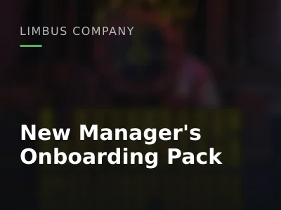 New Manager's Onboarding Pack