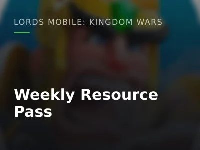 Weekly Resource Pass