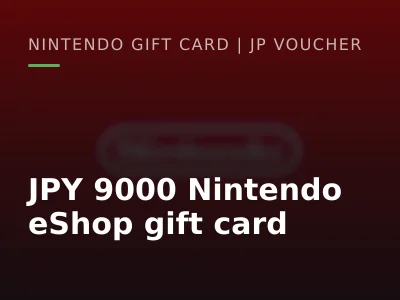 JPY 9000 Nintendo eShop gift card