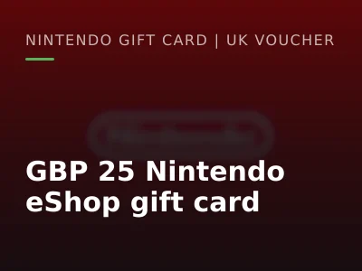 GBP 25 Nintendo eShop gift card