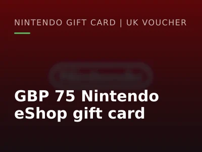 GBP 75 Nintendo eShop gift card