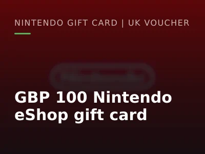 GBP 100 Nintendo eShop gift card