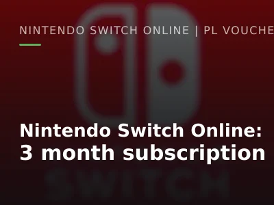 Nintendo Switch Online: 3 month subscription