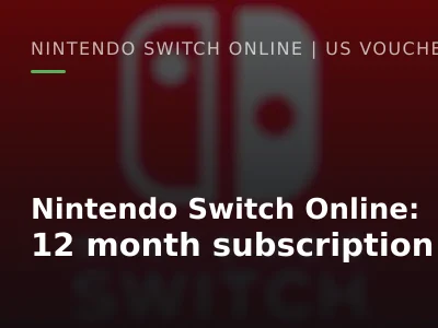 Nintendo Switch Online: 12 month subscription