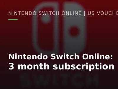 Nintendo Switch Online: 3 month subscription