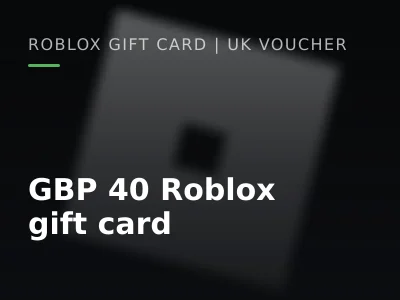 GBP 40 Roblox gift card