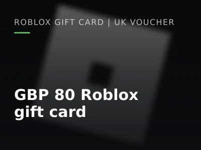 GBP 80 Roblox gift card