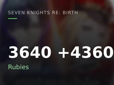 3640 +4360 Rubies