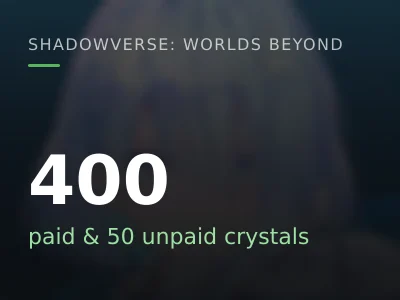 400 paid & 50 unpaid crystals