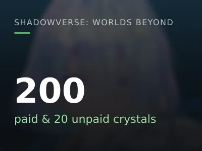 200 paid & 20 unpaid crystals