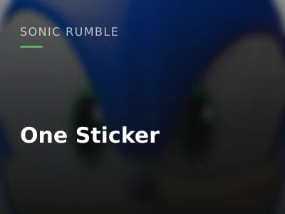 One Sticker
