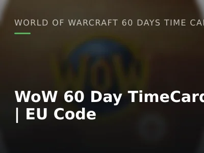 WoW 60 Day TimeCard | EU Code