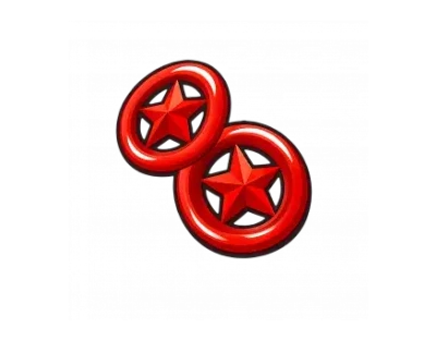 30 Red Star Rings